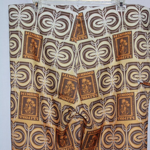 Hinano Tahiti Board Shorts Mens Size 42 Brown Moehau Goold Signature Boardshorts - Picture 3 of 5